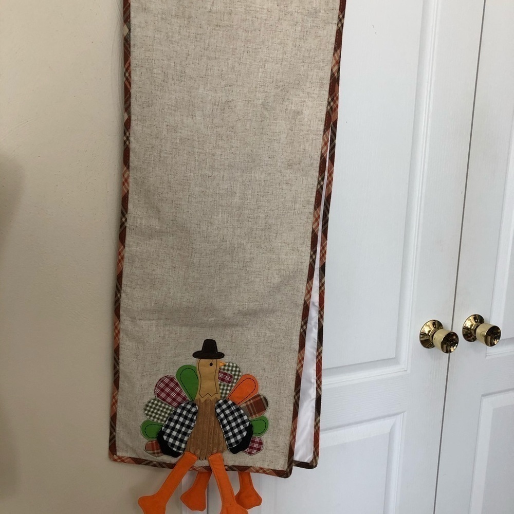 Embellished Turkey Table Runner 70” x 14”